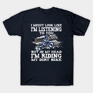 Dirt Bike Gift, Motocross Athletic Rider, Bleached Racing Track Bro T-Shirt